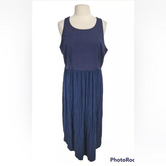 Navy Sleeveless Maxi Dress, size Large - Picture 1 of 7